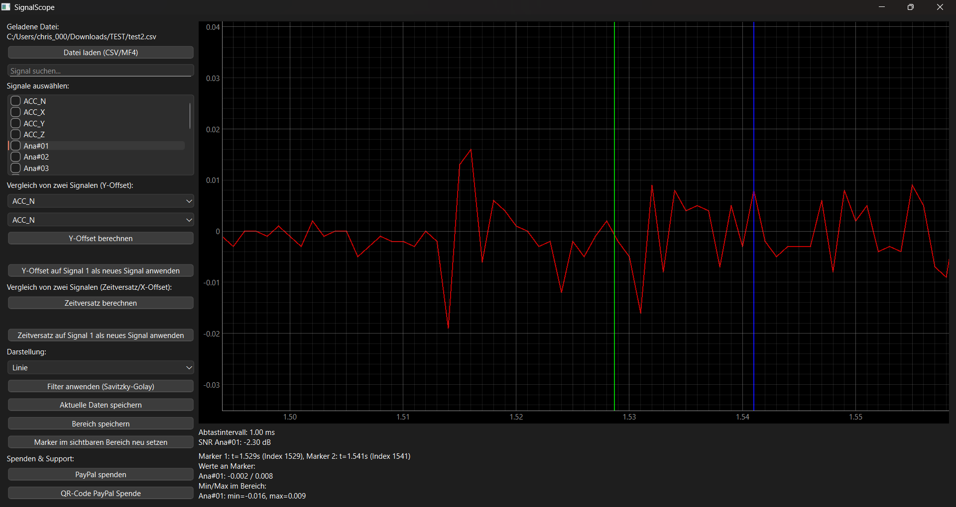SignalAnalyzer Screenshot 2